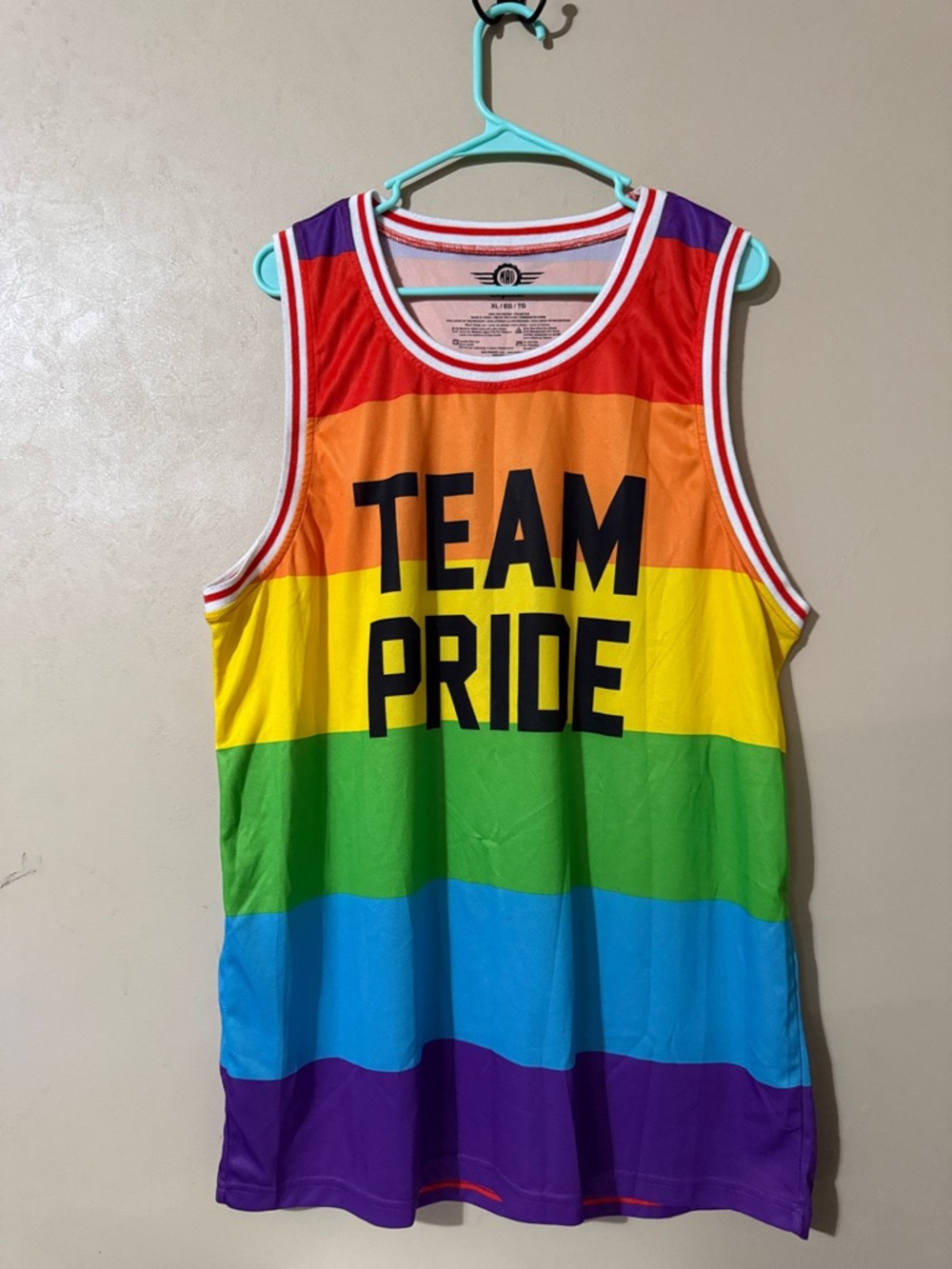 MAD Engine Pink Top with Red Stripe Trim